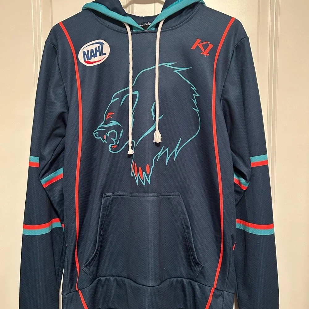 Anchorage Wolverines NAHL Navy Hoodie - Picture 1 of 3